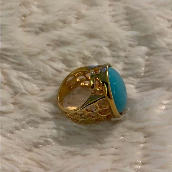 Jewelry - 🩵 Turquoise Ring/Size 7/finely goldplated #A400